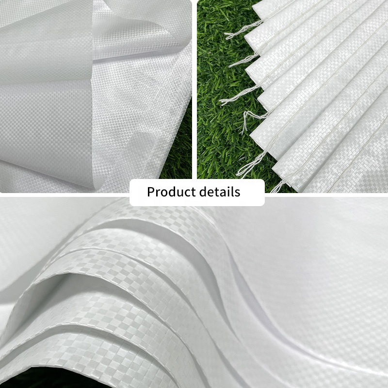  Polypropylene PP Woven Bags White Anti-slip for Flour Feed